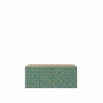LOWBOARD ROVA 100/41/40 cm, H&auml;ngender TV-Schrank Eiche Artisan / Gr&uuml;n