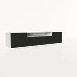 LOWBOARD VAREN 200/41/40 cm, H&auml;ngender TV-Schrank Wei&szlig; / Schwarz