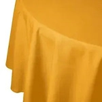 TISCHDECKE senfgelb rund 178 cm, 100% Baumwolle