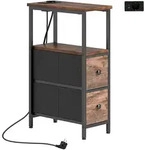 BEISTELLTISCH mit Schubladen Rustikalbraun 20/40/63 cm