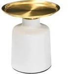 BEISTELLTISCH Metall Wei&szlig;/Gold Dove