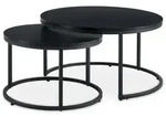 COUCHTISCHSET TOURS 2er Set schwarz/schwarz