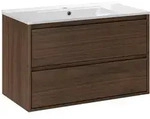 WASCHTISCH 81cm Edm&eacute; Dunkles Holz