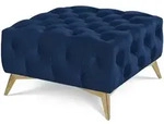 HOCKER Chesterfield Whitby Marineblau Samt mit goldenen F&uuml;&szlig;en