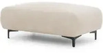 POLSTERHOCKER Cardea in Bubble-Optik aus weichem Hellbeige Strukturstoff mit...