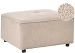 OTTOMANE Boucl&eacute; Beige Axebo