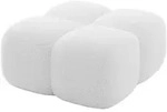 POUF Miko-Puf 90x90x45 cm Wei&szlig; Boucl&eacute; Modular Sitzhocker
