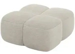 POUF Miko-Puf 90x90x45 cm Creme Cord Modular Sitzhocker