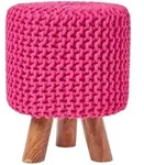 STRICK-HOCKER pink, Dreibein 32/32/42 cm