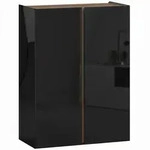 SCHUHSCHRANK Spanplatte Hochglanz-Schwarz