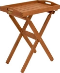 Gardenson Gartenbeistelltisch Eukalyptusholz ca. 39x60x75cm Braun