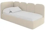 EINZELLBETT Jugendbett mit Bettkasten, Rechts - VELY 90x200 Dunkelbeige
