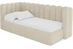 EINZELLBETT Jugendbett mit Bettkasten und Matratze H3/H4, Rechts - HUGY 80x200...