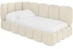 EINZELLBETT Jugendbett mit Bettkasten, Rechts - AVRY 80x200 Beige