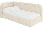 EINZELLBETT Jugendbett mit Bettkasten, Rechts - JOVY 100x200 Beige
