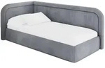 EINZELLBETT Jugendbett mit Bettkasten, Rechts - JOVY 80x200 Grau