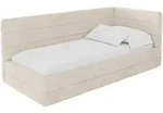 EINZELLBETT Jugendbett mit Bettkasten, Links - BEMY 80x200 Beige