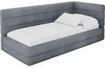 EINZELLBETT Jugendbett mit Bettkasten und Matratze H3/H4, Links - BEMY 100x200...