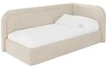 EINZELLBETT Jugendbett mit Bettkasten und Matratze H3/H4, Links - JOVY 80x200...