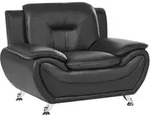 SESSEL Kunstleder Schwarz Leira