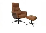 RELAXSESSEL VANITAS Braun Leder Relaxfunktion