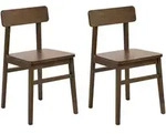 ESSZIMMERSTUHL 2er-Set Holz Dunkelbraun Gorre