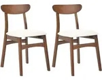 ESSZIMMERSTUHL 2er-Set Holz Braun/Hellbeige Doyle