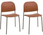 ESSZIMMERSTUHL 2er-Set Metall Orange Windust