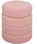SITZHOCKER, Fu&szlig;hocker, Runder Polsterhocker, Fu&szlig;st&uuml;tze mit Sitzkissen