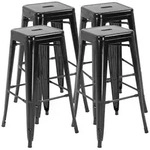 BARHOCKER Metall Schwarz
