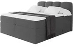 BOXSPRINGBETT mit Matratze H3/H4 - NINA KING - 160x200 cm Grau