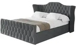 POLSTERBETT mit Bettkasten, Fu&szlig;teil und Lattenrost, Boxbett mit Matratze H3/H4...