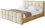 POLSTERBETT mit Bettkasten, Fu&szlig;teil und Lattenrost, Bett mit Matratze H3/H4 -