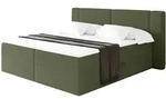 BOXBETT mit Matratze H4 - EVON - 200x200 cm Gr&uuml;n