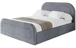 POLSTERBETT mit Bettkasten, Fu&szlig;teil und Lattenrost, Boxbett mit Matratze H3/H4...