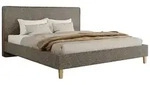 POLSTERBETT LUMARO CLASSIC 160/200 - Grau Stukture - ohne Matratze