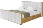 POLSTERBETT mit Bettkasten, Fu&szlig;teil und Lattenrost, Bett mit Matratze H3/H4 -