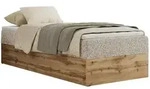 BOXBETT WOOD ZERO 90/200 - Beige Struktur - H4 - Topper Visco