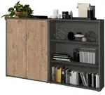 AKTENSCHRANK OFFICE EDITION-SW SET 1 NIEDR.