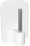 KLEBEHAKEN MIT METALLSTIFT f&uuml;r Vitragestangen, Wei&szlig;, Packung 4 St&uuml;ck