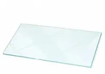 GLASPLATTE f&uuml;r Kamin transparent 140x70 cm
