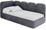 EINZELLBETT Jugendbett mit Bettkasten und Matratze H3/H4, Rechts - VELY 100x200