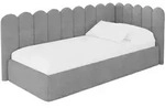 EINZELLBETT Jugendbett mit Bettkasten, Links - ARTY 90x200 Grau