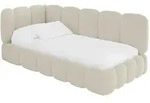 EINZELLBETT Jugendbett mit Bettkasten, Rechts - AVRY 100x200 Beige