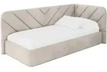 EINZELLBETT Jugendbett mit Bettkasten und Matratze H3/H4, Links - FIKY 90x200...