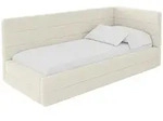 EINZELLBETT Jugendbett mit Bettkasten, Links - BEMY 90x200 Beige