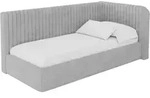 EINZELLBETT Jugendbett mit Bettkasten und Matratze H3/H4, Links - AURY 100x200...
