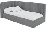 EINZELLBETT Jugendbett mit Bettkasten und Matratze H3/H4, Rechts - AURY 80x200