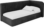 EINZELLBETT Jugendbett mit Bettkasten und Matratze H3/H4, Links - AURY 80x200...
