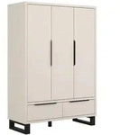 KLEIDERSCHRANK 3 T&uuml;ren Eden Kaschmir